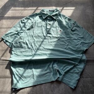 Southern Marsh Solid Teal Blue Performance Polo Shirt Medium